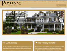 Tablet Screenshot of postensfuneralhome.com